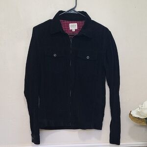 This jacket is made of very soft corduroy Women's Black Jean Jacket.